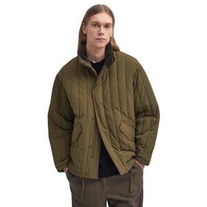 Barbour Vertial Field Quilted Jacket In Sage XL